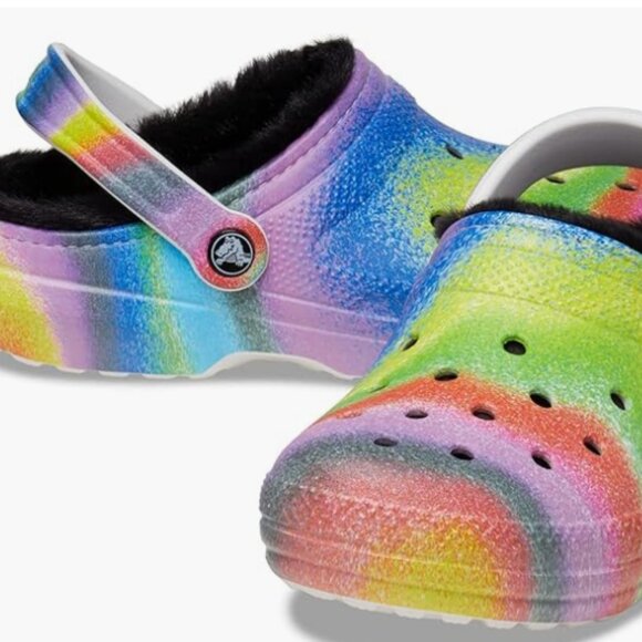 Crocs Adult Classic Lined Tie-Dye Clog - Size M11 - Picture 2 of 2